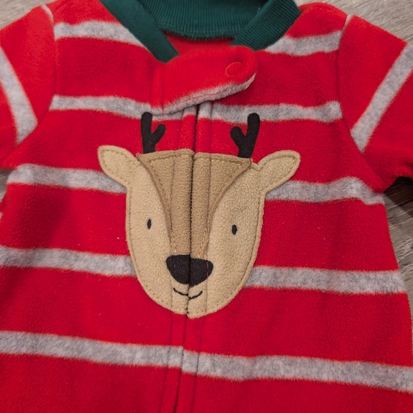 Reindeer 2 way zipper newborn onesie - Picture 4 of 7